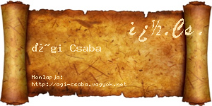 Ági Csaba névjegykártya